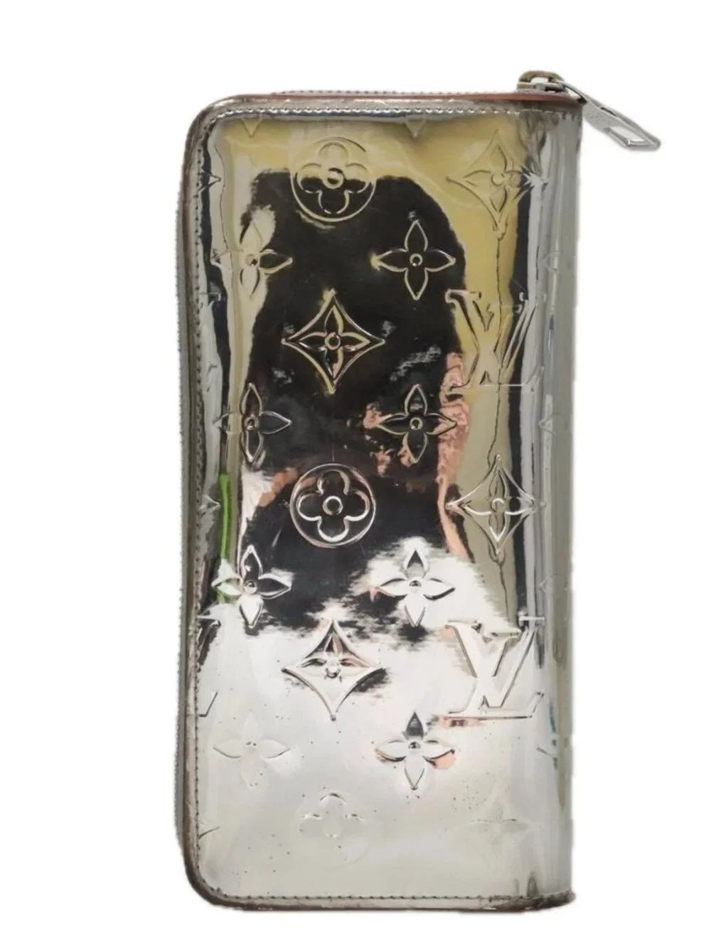 LOUIS VUITTON Monogram Miroir Zippy Wallet Vertical Wallet Silver - Picture 2 of 16
